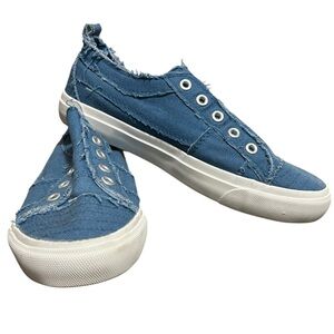 Corkys Women’s Babalu Slip On Sneakers in Cobalt Blue